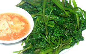rau muống luộc chấm chao - ảnh minh họa